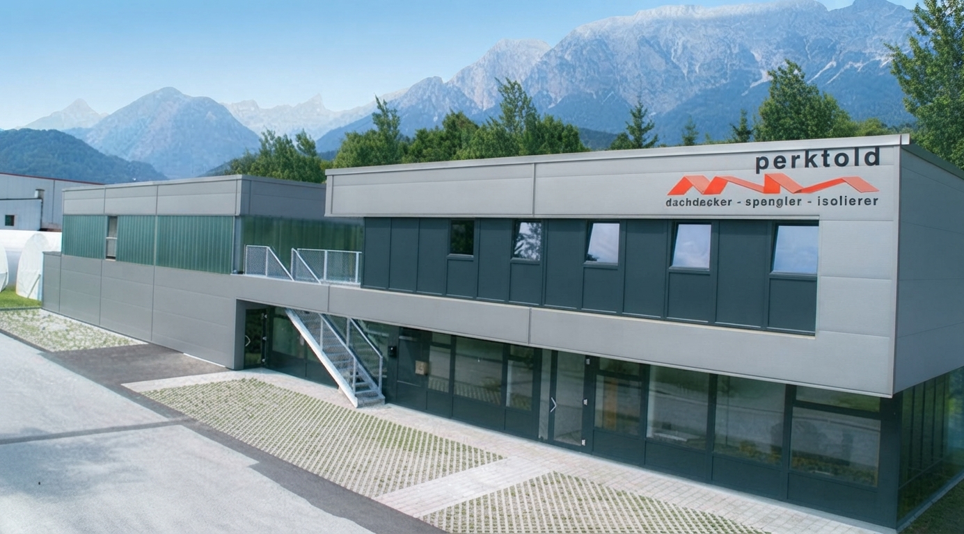 Betriebsgebäude der Firma Perktold am Auweg in Wattens